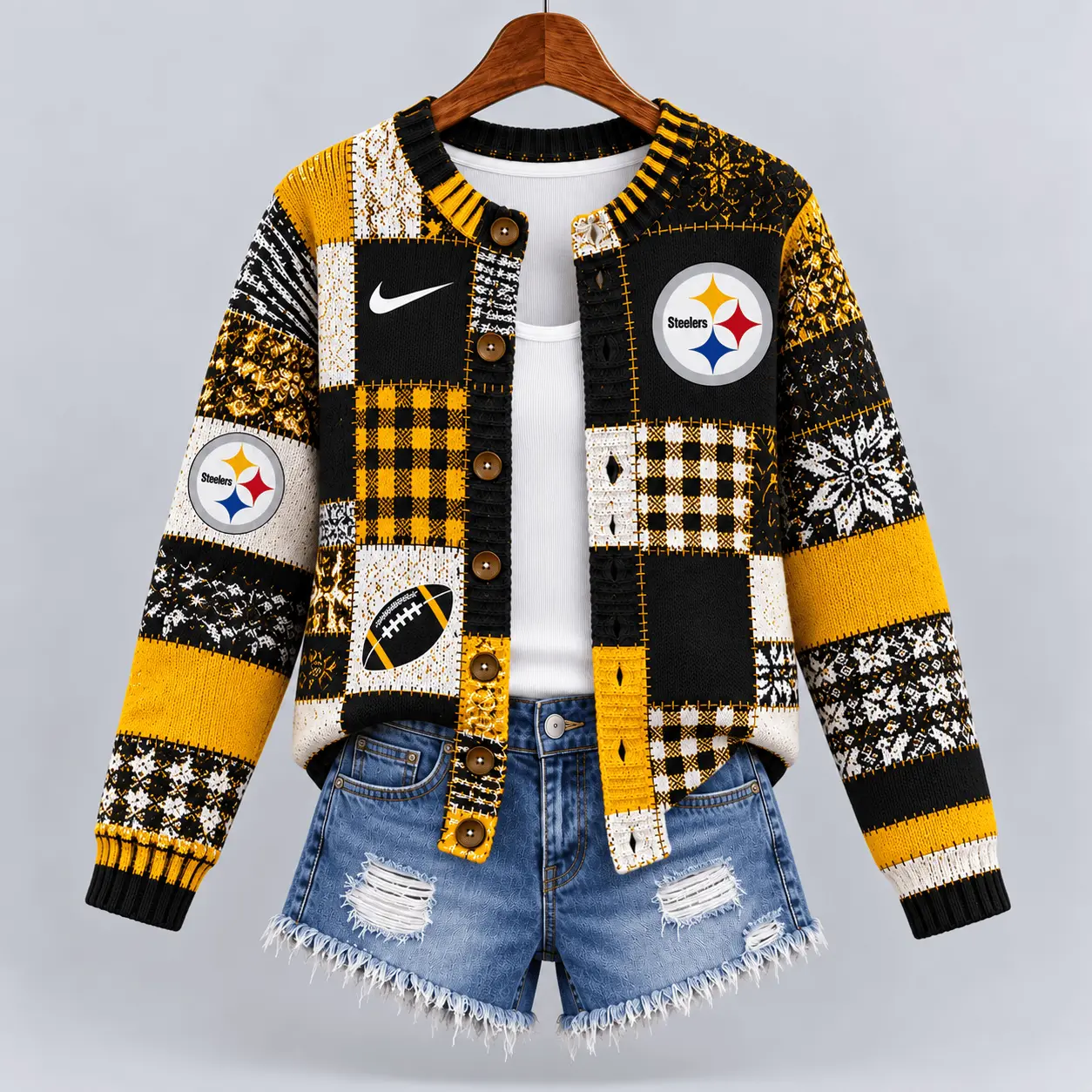 Pittsburgh Steelers | Premium NFL Game Day Knit Cardigan NY - Image 2