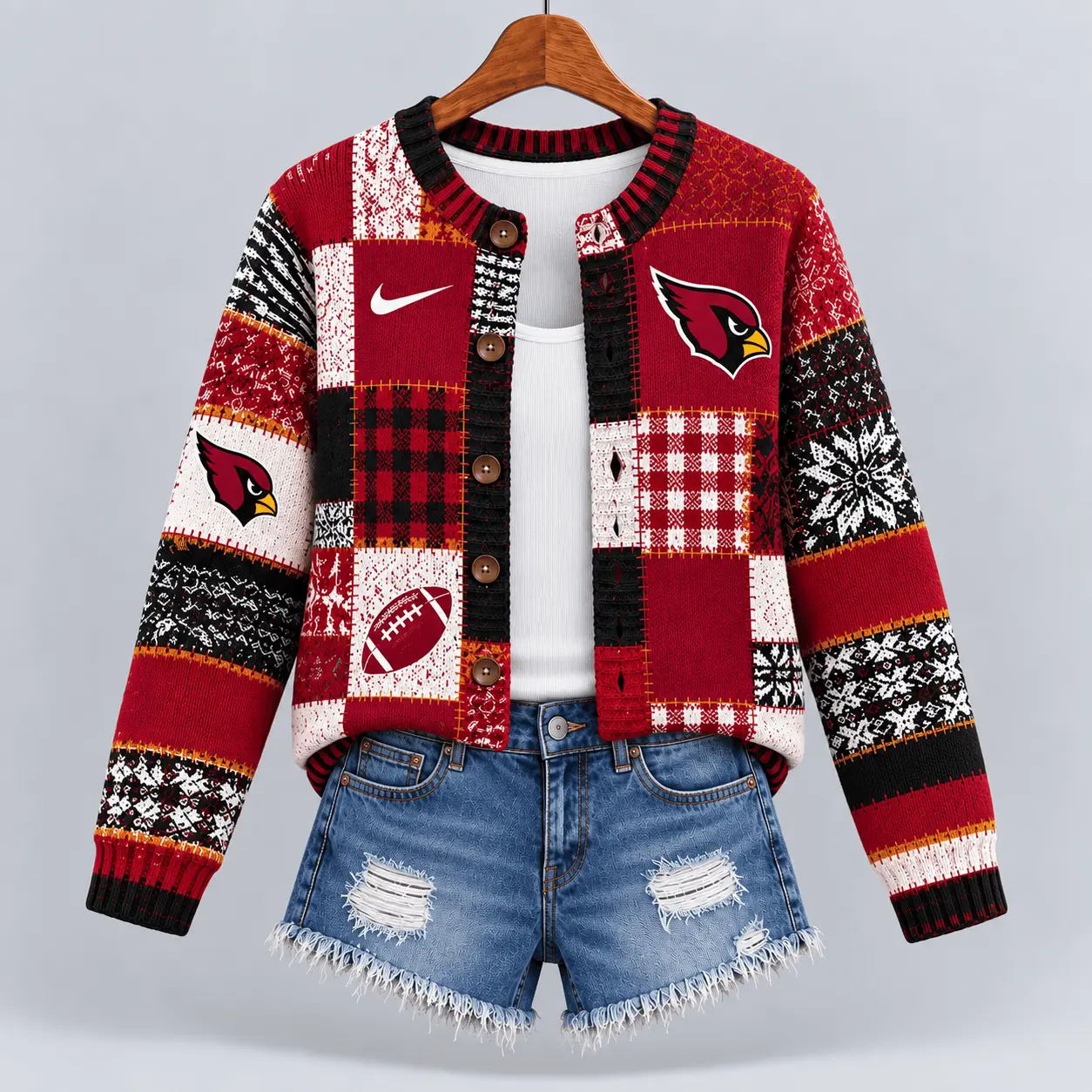 Arizona Cardinals | Premium NFL Game Day Knit Cardigan NY - Image 2
