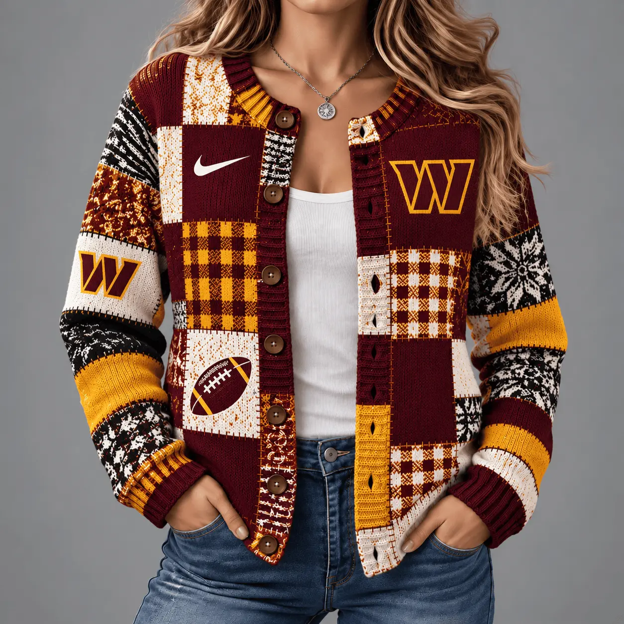 Washington Commanders | Premium NFL Game Day Knit Cardigan NY