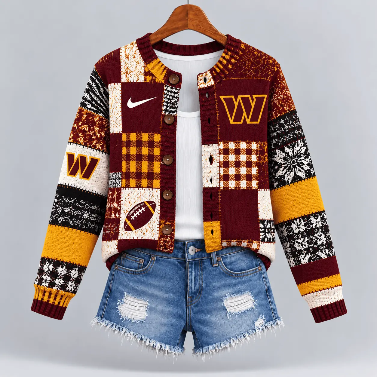 Washington Commanders | Premium NFL Game Day Knit Cardigan NY - Image 2