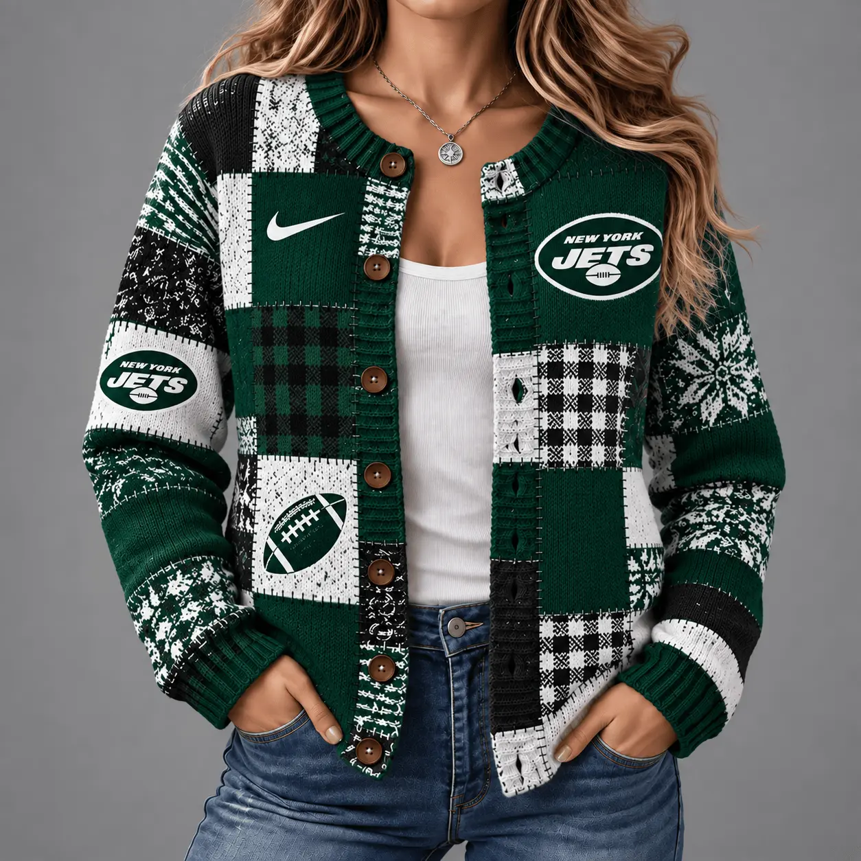New York Jets | Premium NFL Game Day Knit Cardigan NY