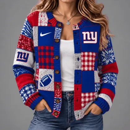 New York Giants | Premium NFL Game Day Knit Cardigan NY