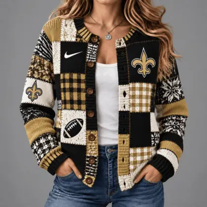 New Orleans Saints | Premium NFL Game Day Knit Cardigan NY