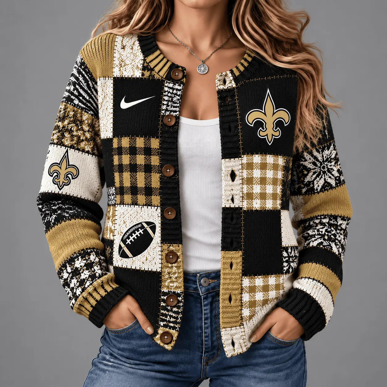 New Orleans Saints | Premium NFL Game Day Knit Cardigan NY