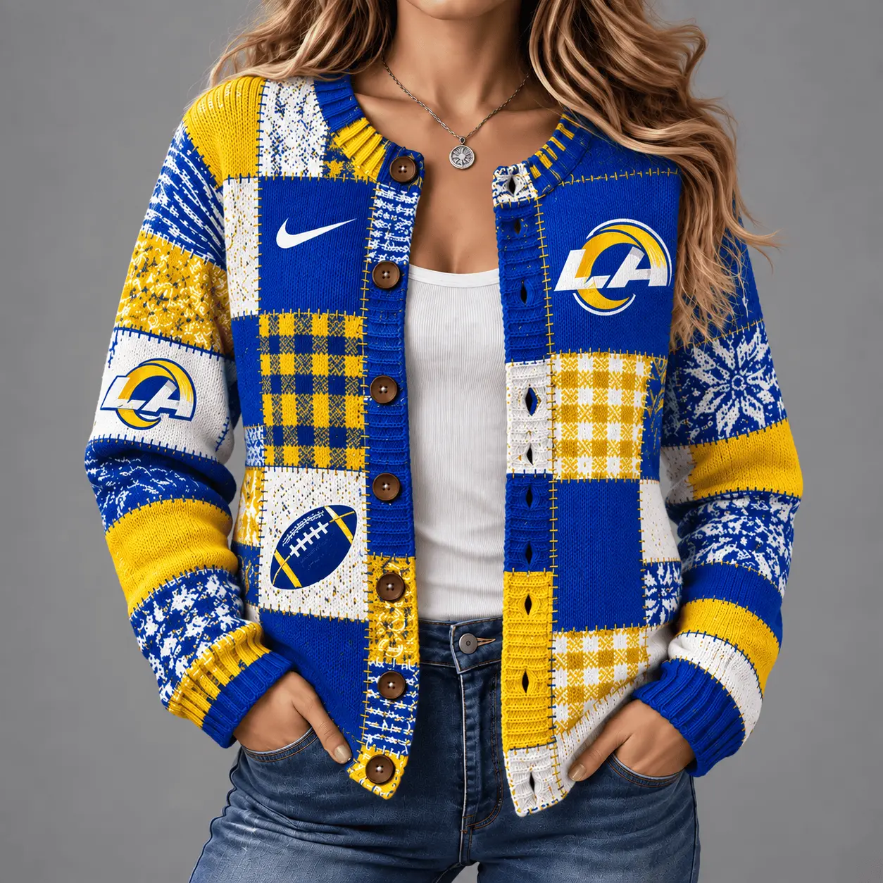Los Angeles Rams | Premium NFL Game Day Knit Cardigan NY