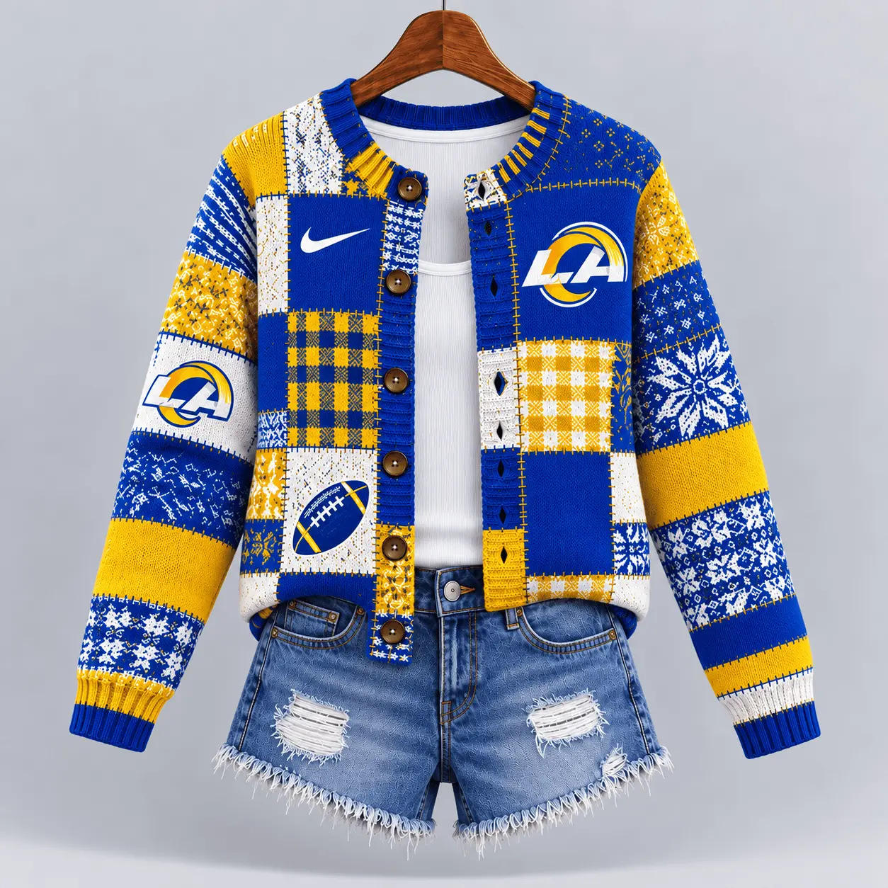 Los Angeles Rams | Premium NFL Game Day Knit Cardigan NY - Image 2