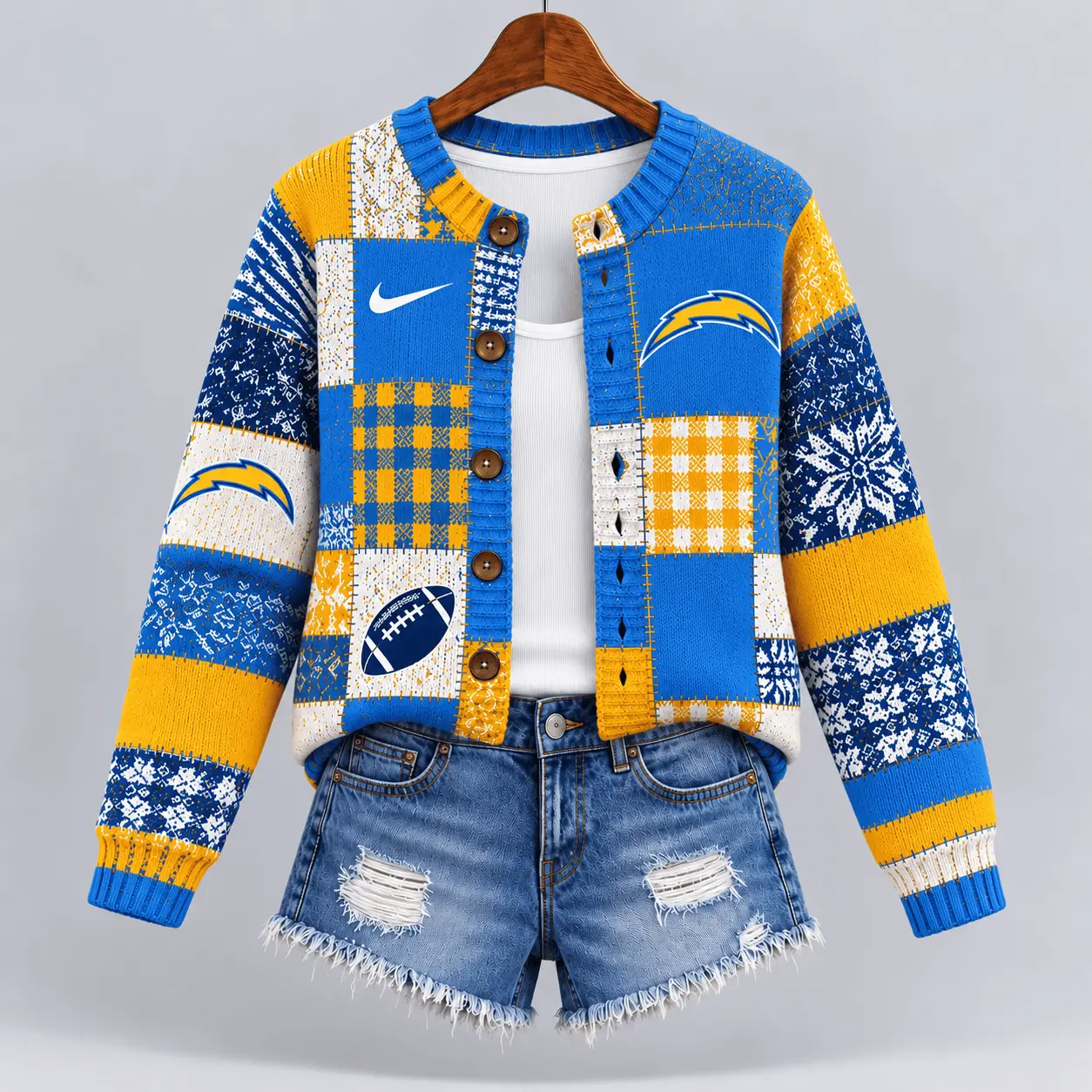 Los Angeles Chargers | Premium NFL Game Day Knit Cardigan NY - Image 2