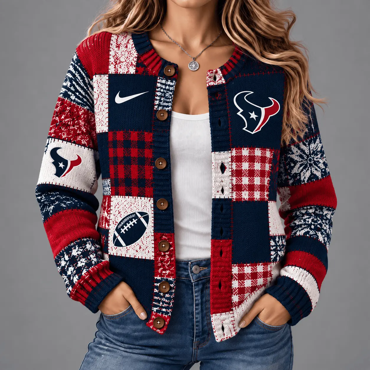 Houston Texans | Premium NFL Game Day Knit Cardigan NY