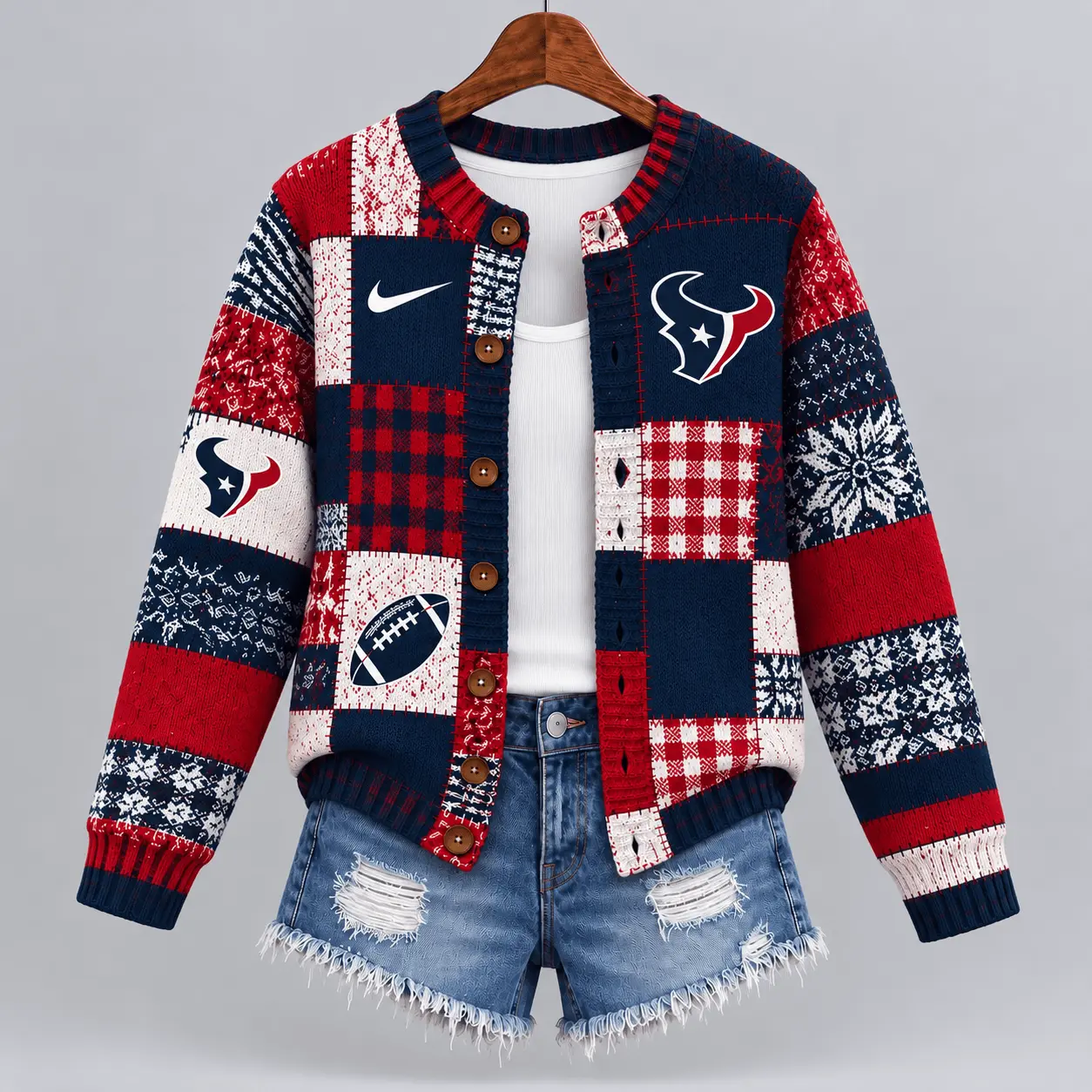 Houston Texans | Premium NFL Game Day Knit Cardigan NY - Image 2