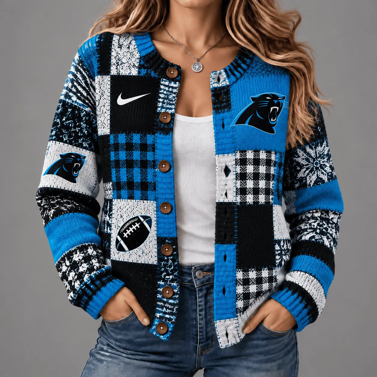 Carolina Panthers | Premium NFL Game Day Knit Cardigan NY