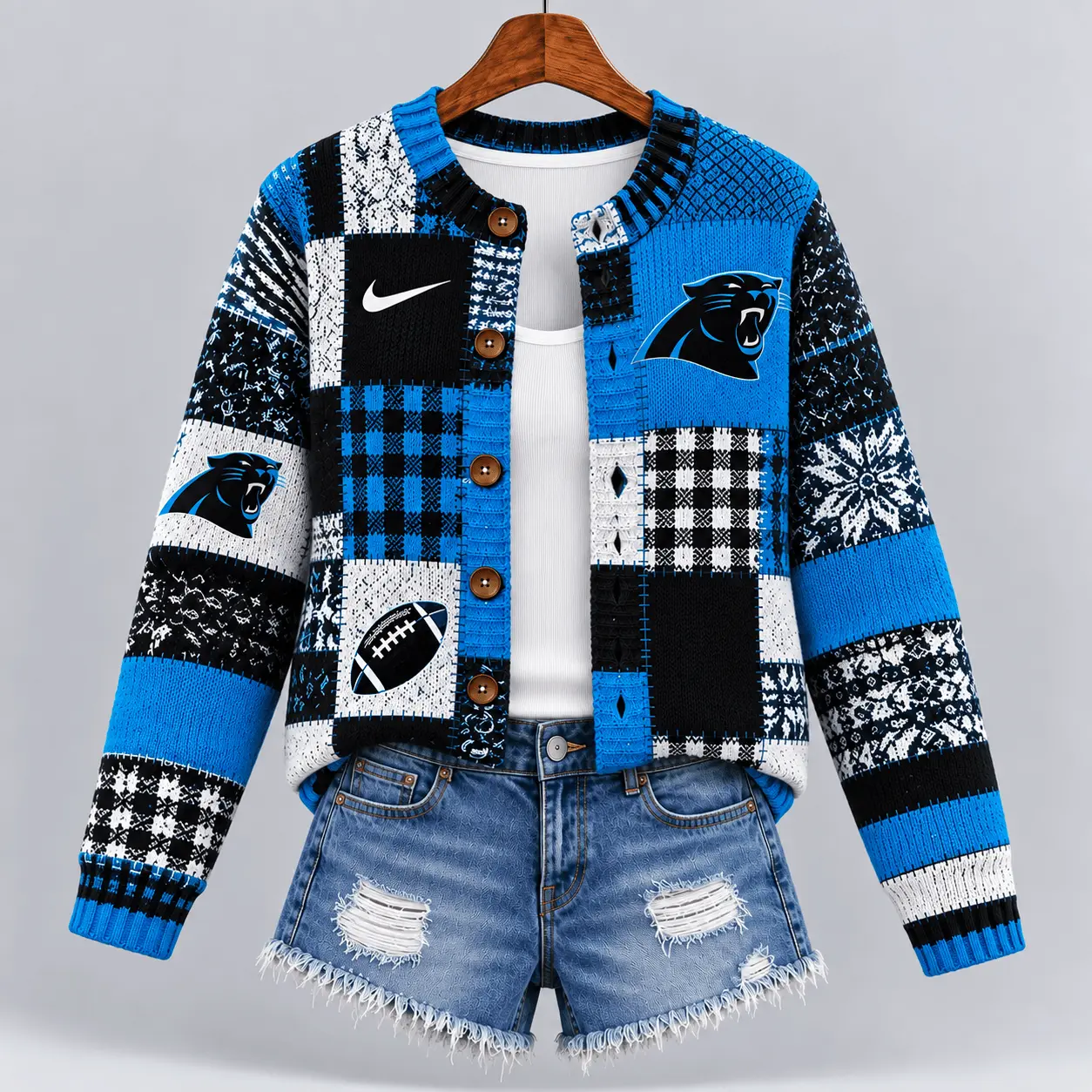 Carolina Panthers | Premium NFL Game Day Knit Cardigan NY - Image 2