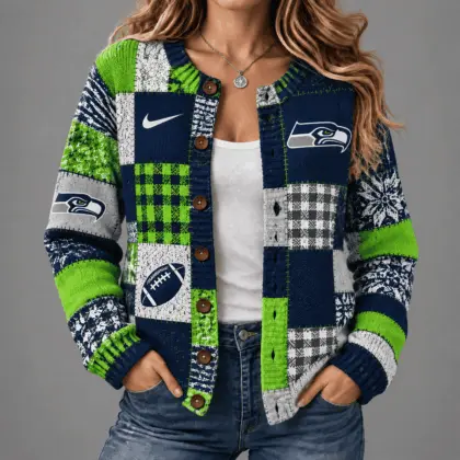 Seattle Seahawks | Premium NFL Game Day Knit Cardigan NY