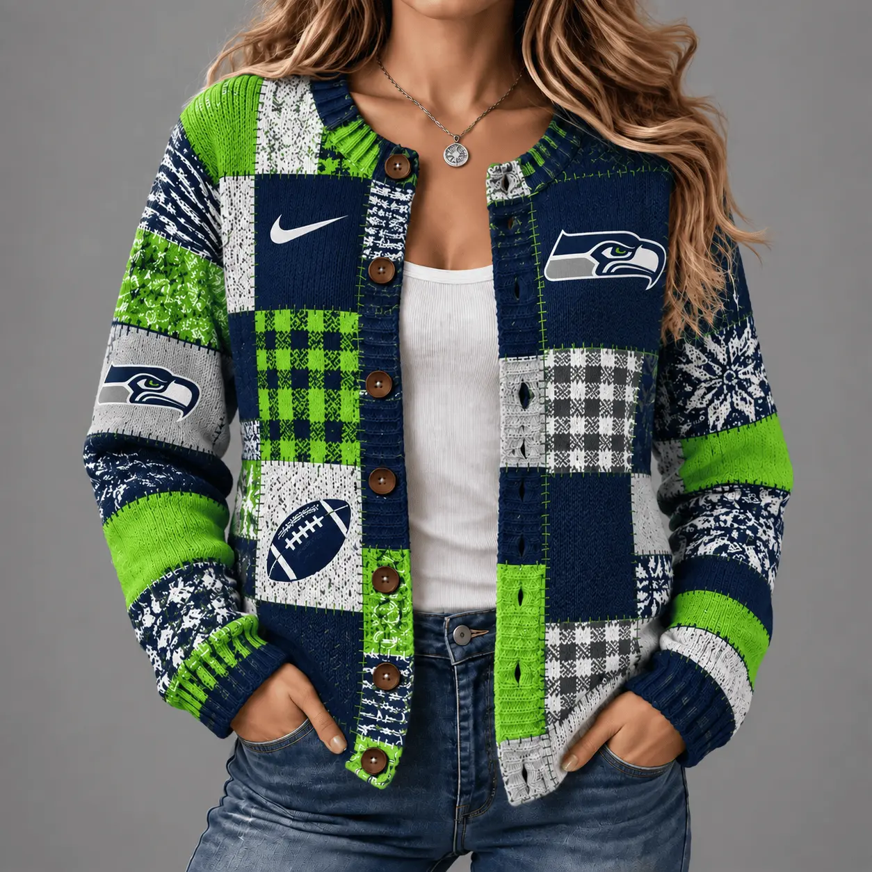 Seattle Seahawks | Premium NFL Game Day Knit Cardigan NY