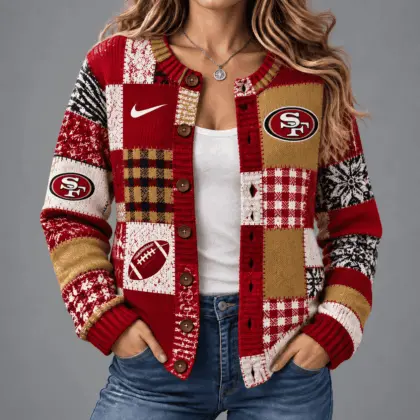 San Francisco 49ers | Premium NFL Game Day Knit Cardigan NY