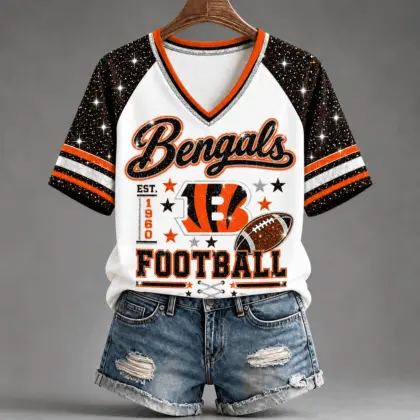 Cincinnati Bengals | Premium NFL Starry Spirit V-neck NY