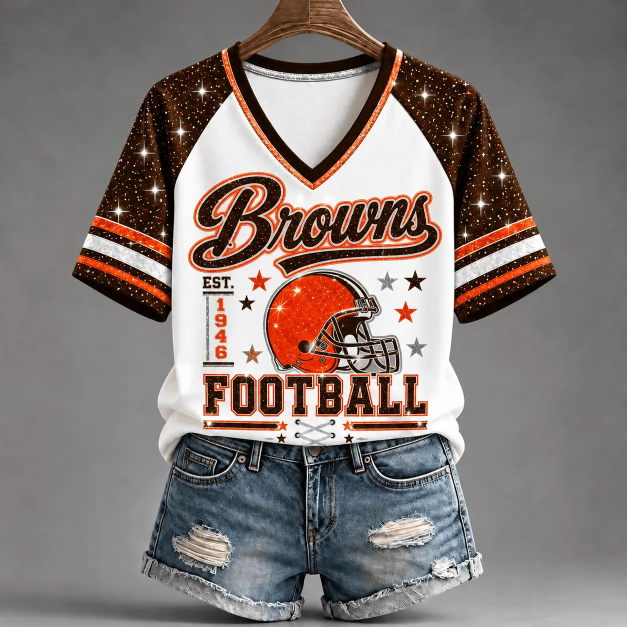 Cleveland Browns | Premium NFL Starry Spirit V-neck NY