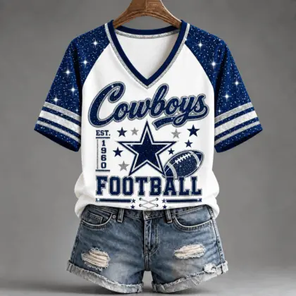 Dallas Cowboys | Premium NFL Starry Spirit V-neck NY