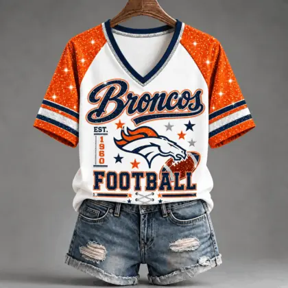 Denver Broncos | Premium NFL Starry Spirit V-neck NY