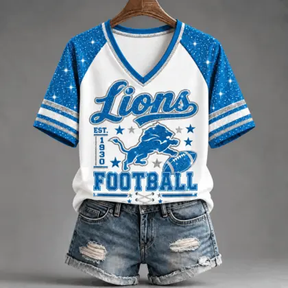 Detroit Lions | Premium NFL Starry Spirit V-neck NY