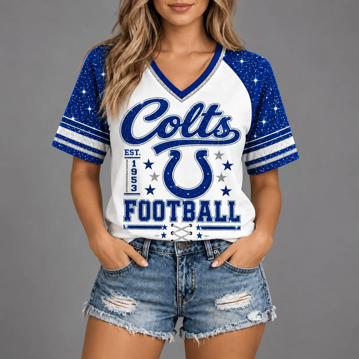 Indianapolis Colts | Premium NFL Starry Spirit V-neck NY - Image 2