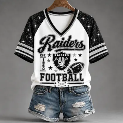 Las Vegas Raiders | Premium NFL Starry Spirit V-neck NY