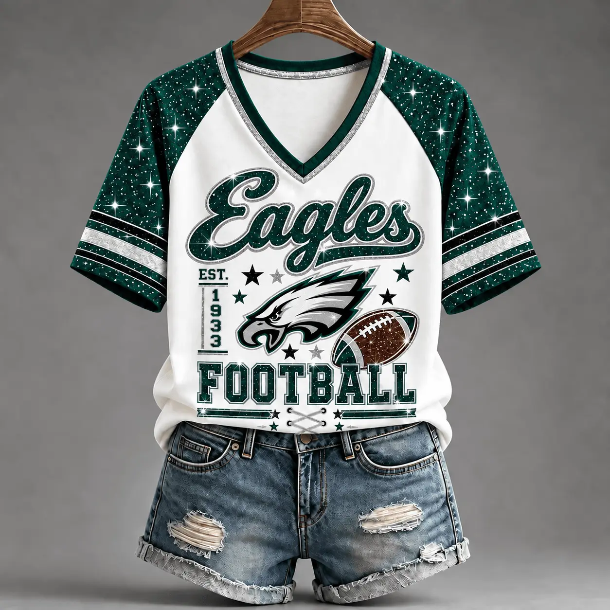 Philadelphia Eagles | Premium NFL Starry Spirit V-neck NY