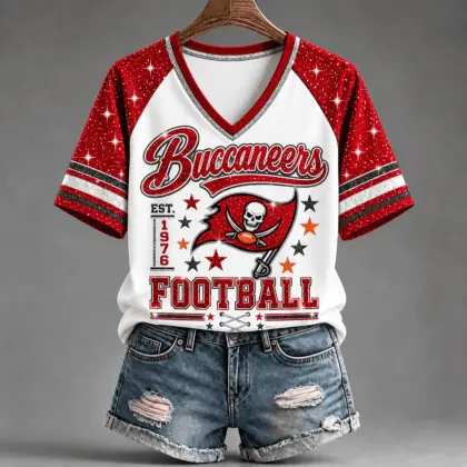 Tampa Bay Buccaneers | Premium NFL Starry Spirit V-neck NY