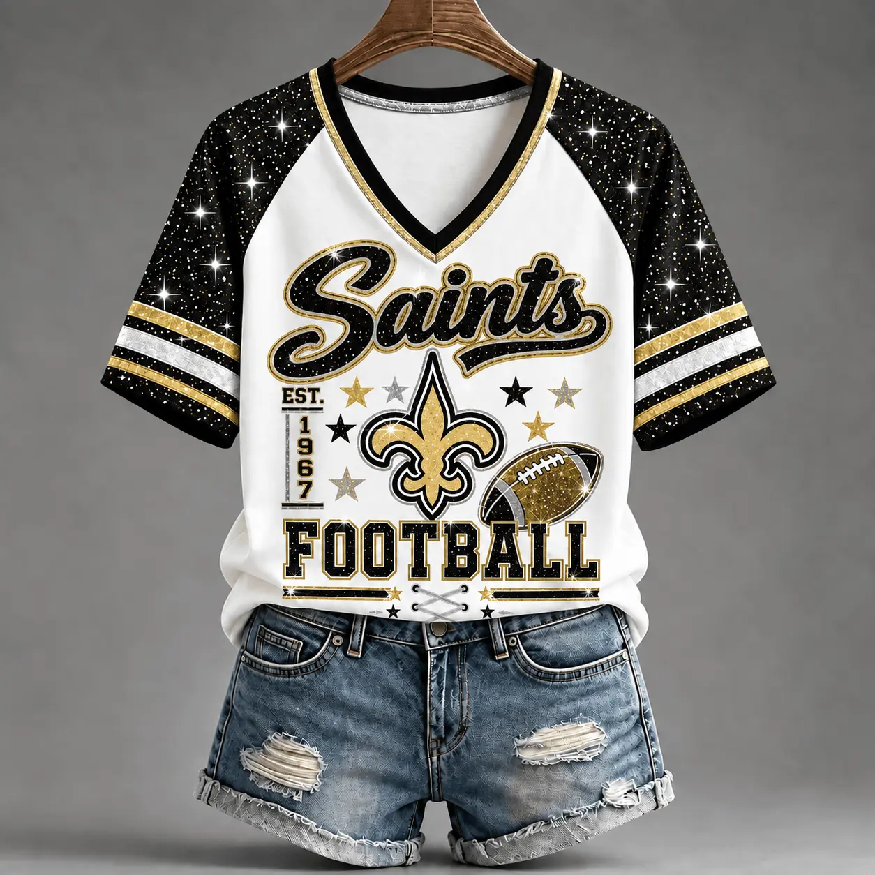 New Orleans Saints | Premium NFL Starry Spirit V-neck NY