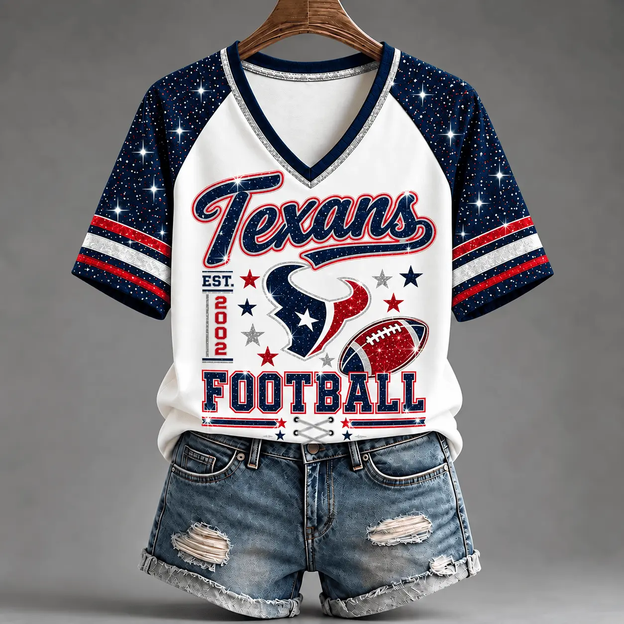 Houston Texans | Premium NFL Starry Spirit V-neck NY