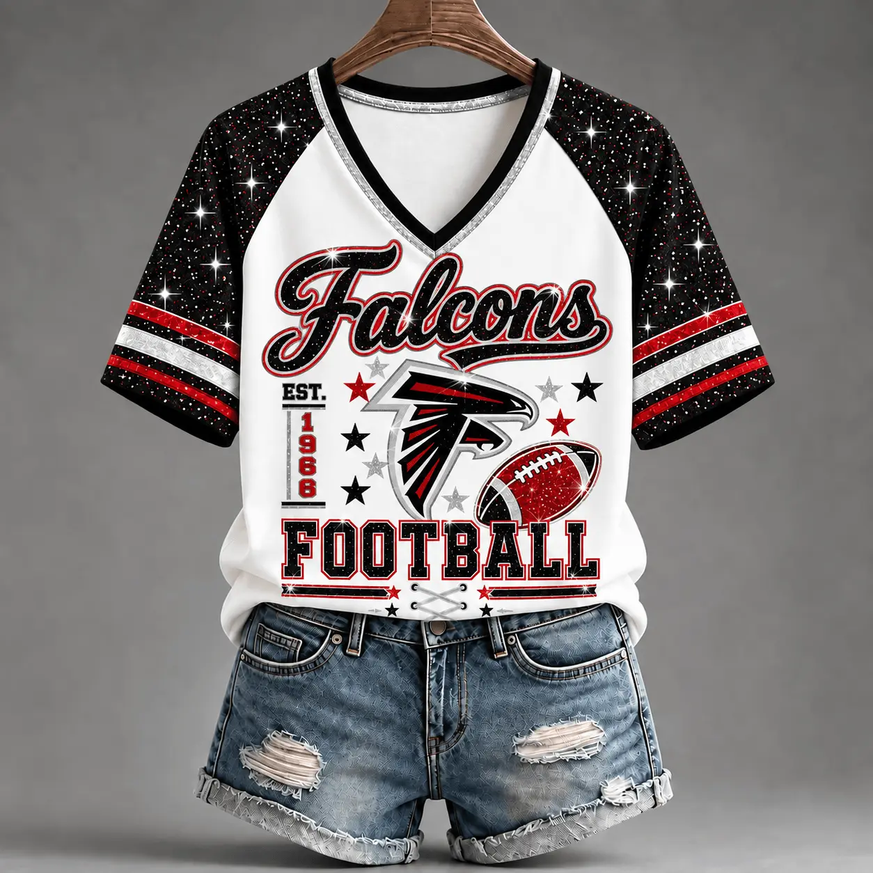 Atlanta Falcons | Premium NFL Starry Spirit V-neck NY