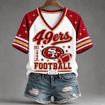 San Francisco 49ers | Premium NFL Starry Spirit V-neck NY
