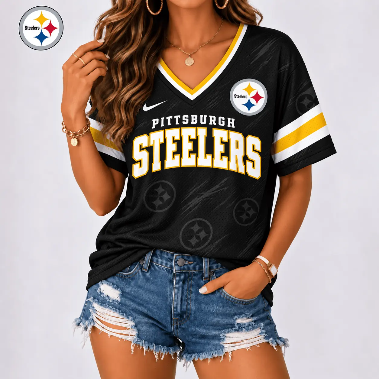 Pittsburgh Steelers | Premium NFL Team Spirit V-Neck Shirt NY