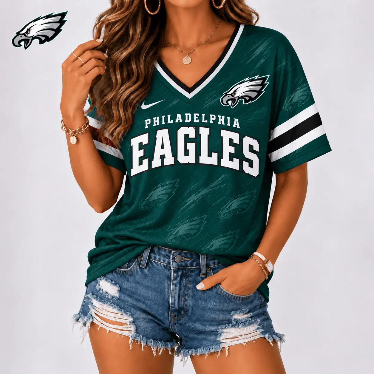Philadelphia Eagles | Premium NFL Team Spirit V-Neck Shirt NY