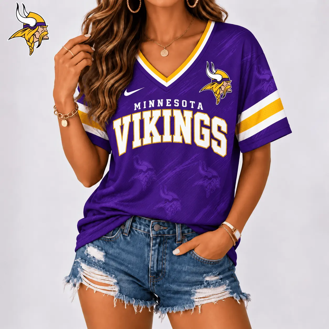 Minnesota Vikings | Premium NFL Team Spirit V-Neck Shirt NY