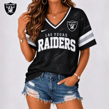 Las Vegas Raiders | Premium NFL Team Spirit V-Neck Shirt NY