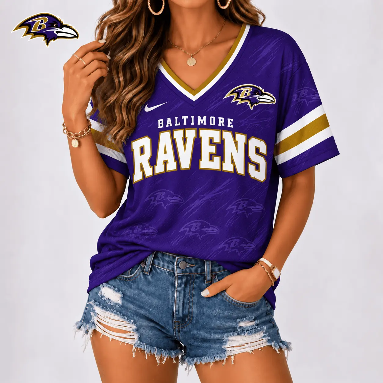 Baltimore Ravens | Premium NFL Team Spirit V-Neck Shirt NY