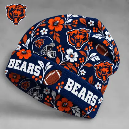 Chicago Bears | Premium NFL Floral Team Pride Beanie Hat NY