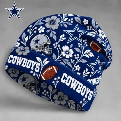 Dallas Cowboys | Premium NFL Floral Team Pride Beanie Hat NY