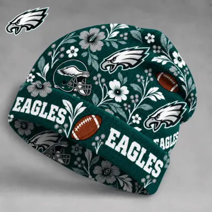 Philadelphia Eagles | Premium NFL Floral Team Pride Beanie Hat NY