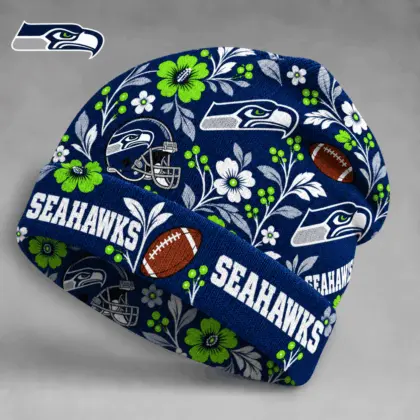 Seattle Seahawks | Premium NFL Floral Team Pride Beanie Hat NY