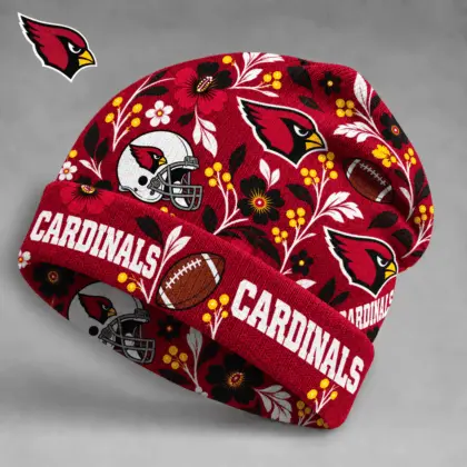 Arizona Cardinals | Premium NFL Floral Team Pride Beanie Hat NY