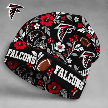 Atlanta Falcons | Premium NFL Floral Team Pride Beanie Hat NY