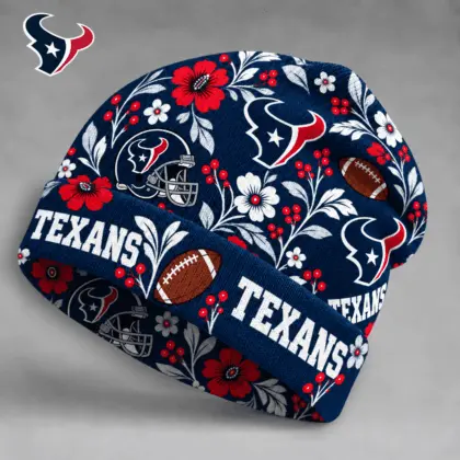 Houston Texans | Premium NFL Floral Team Pride Beanie Hat NY
