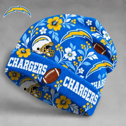 Los Angeles Chargers | Premium NFL Floral Team Pride Beanie Hat NY