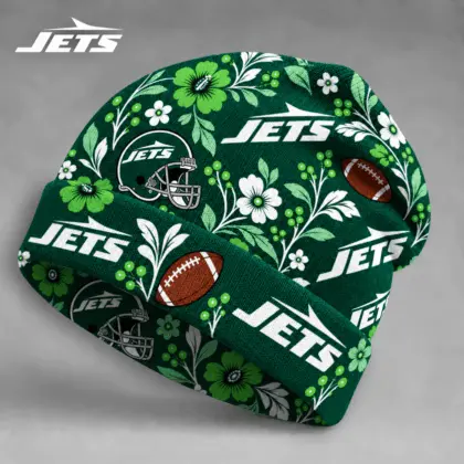 New York Jets | Premium NFL Floral Team Pride Beanie Hat NY