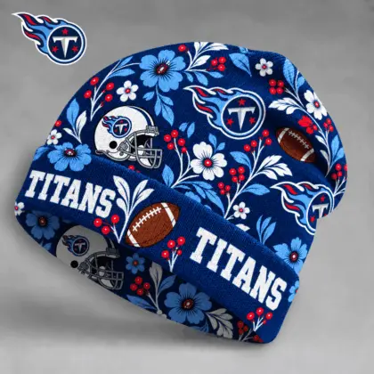 Tennessee Titans | Premium NFL Floral Team Pride Beanie Hat NY