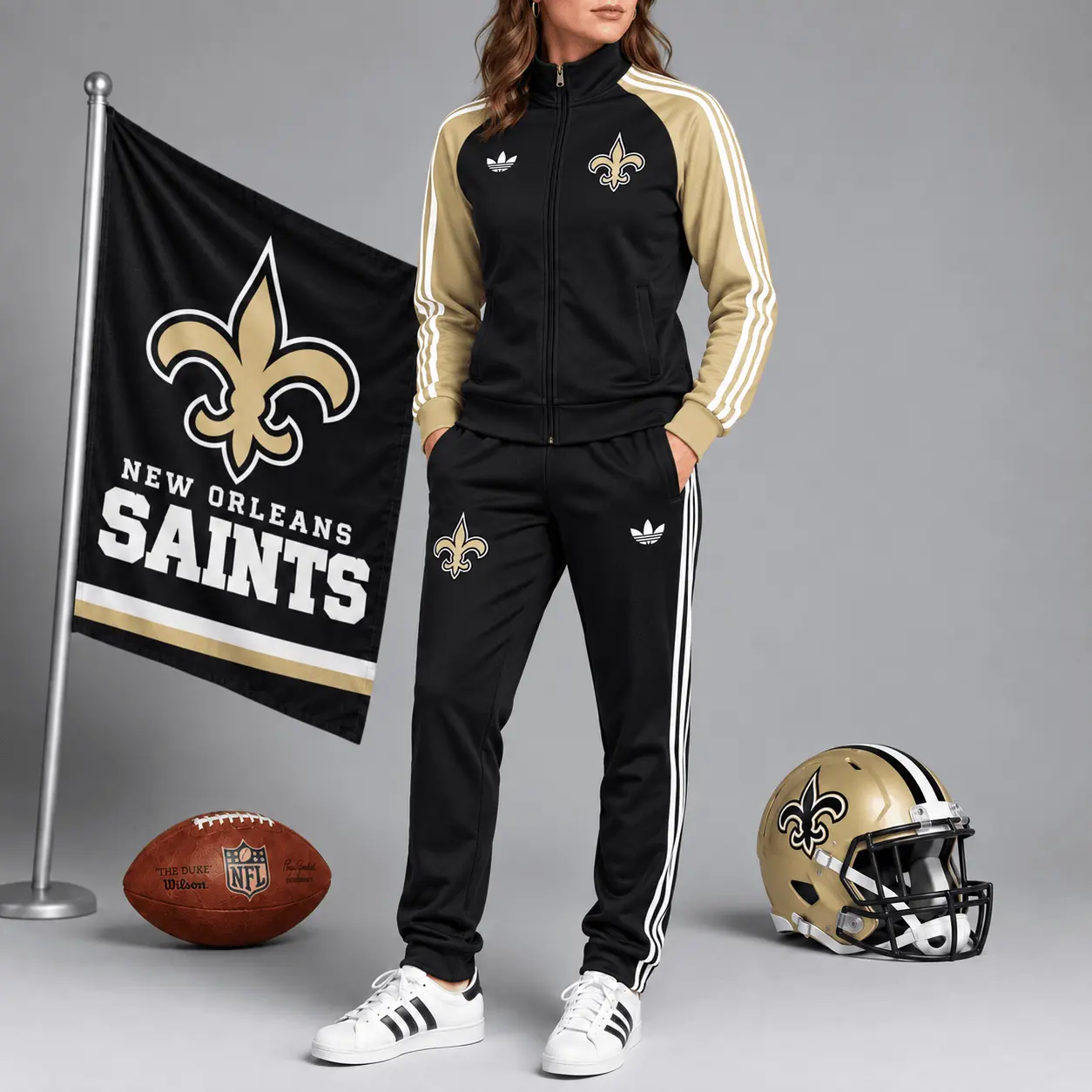 New Orleans Saints | Premium NFL Women’s Athletic Jacket & Jogger Set NY