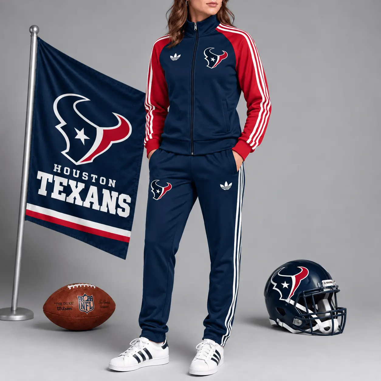 Houston Texans | Premium NFL Women’s Athletic Jacket & Jogger Set NY