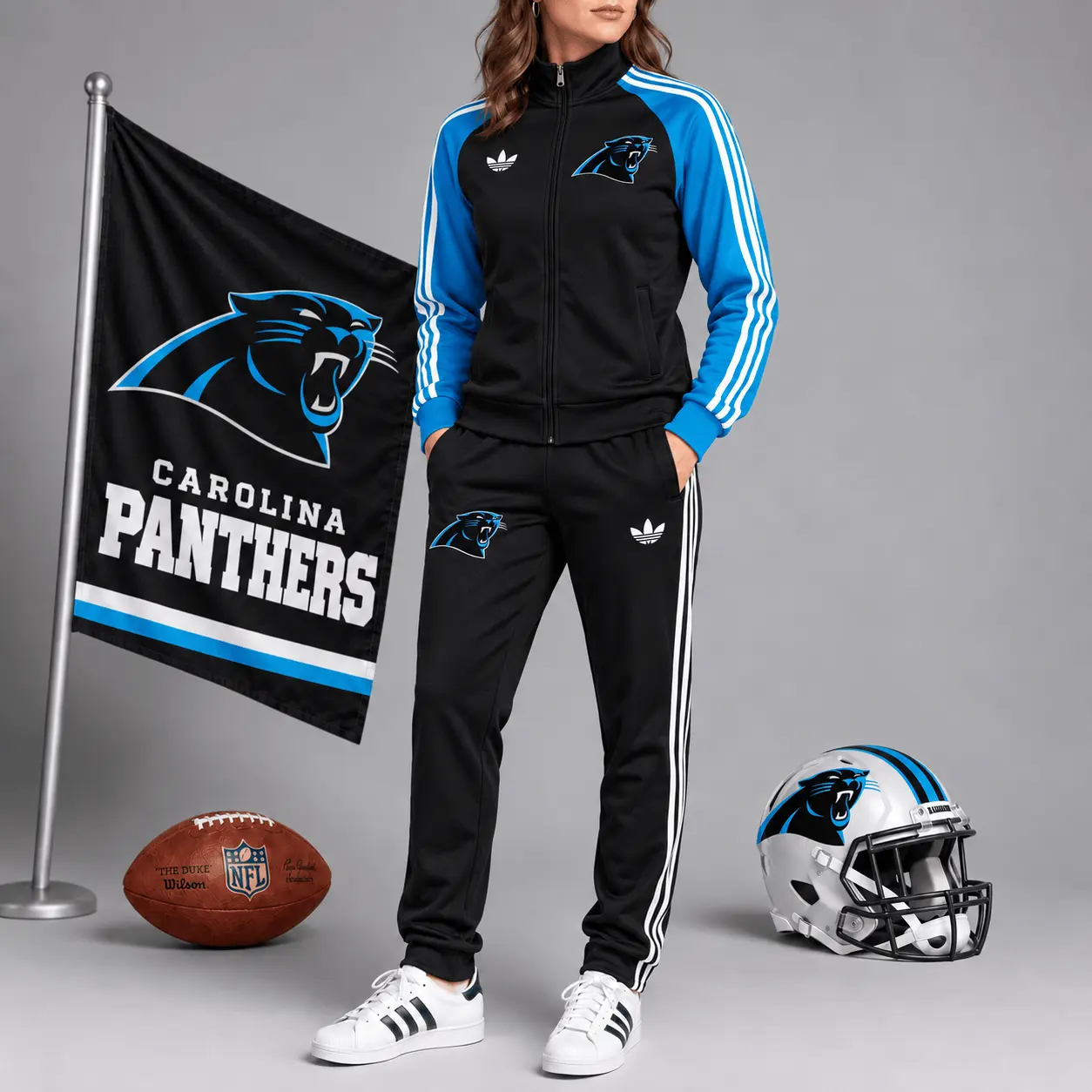 Carolina Panthers | Premium NFL Women’s Athletic Jacket & Jogger Set NY