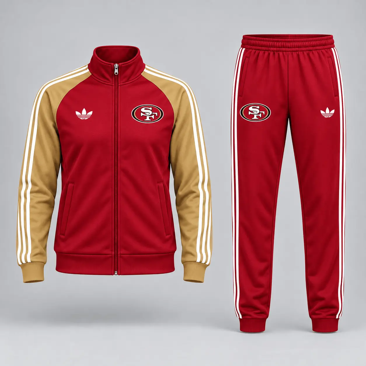 San Francisco 49ers | Premium NFL Women’s Athletic Jacket & Jogger Set NY - Image 2